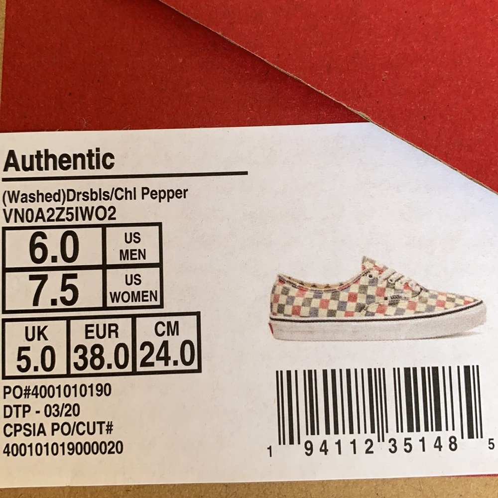 VANS AUTHENTIC WASHED Drsbls/Chili Pepper WMNS - Picture 16 of 16